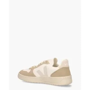 Veja V-10 Chromefree Leather Wit/Bruin/Beige Damessneakers