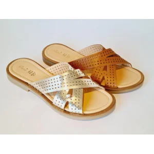 Ocra Slipper 205 Zilver metallic 36