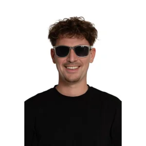 Bril - Zilver - Donkere glazen