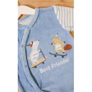 Eskimo Pyjama Baby ( jongen ): Velour, Best Friend ( ESK.1814 )