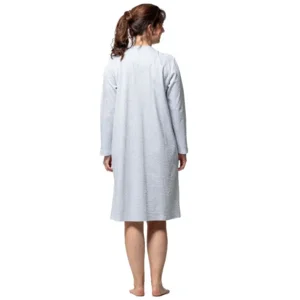 Egatex dames nachthemd: Blauw geprint, 110cm, interlock ( EGA.513 )