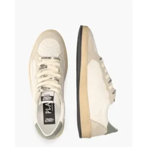 4b12 Play.New Wit/Grijs/Groen Herensneakers