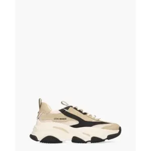 Steve Madden Possession-E Off-White/Zwart/Bruin Damessneakers