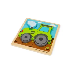 Puzzel - Tractor - Hout - Klein - 15x15cm - 5st.