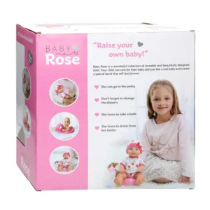 Pop - Baby Rose - Drink- en plaspop - 30cm - 1 stuks - Willekeurig geleverd - Incl. accessoires