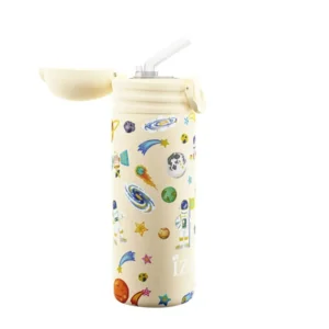 IZY KIDS - 350 ml - Yellow Space - thermosfles / drinkfles / waterfles