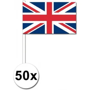 Zwaaivlaggetjes - Verenigd Koninkrijk - 50st.