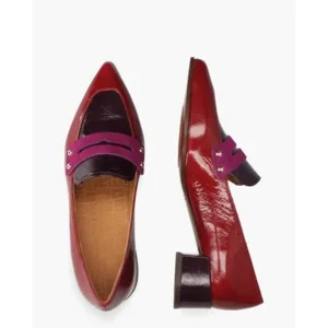 Chie Mihara Jey Rood/Paars Damesloafers
