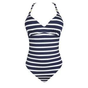 Prima Donna Swim Nayarit badpak blauw-wit gestreept
