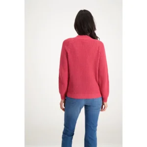 Signe Nature Cardigan: Fushia, grof gebreid ( Signe.1201 )