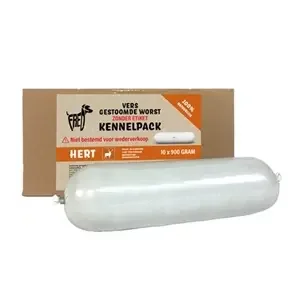 Freds Gestoomd Vers Vlees Worst Kennelpack Hert Graan En Glutenvrij 10X900 gr