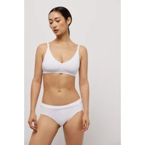 Ysabel Mora Organic Collection katoenen bralette in wit