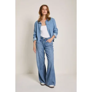 Para Mi Jeans bloes: Evi Blouse, daily denims, mid sky blue ( PARA.361 )
