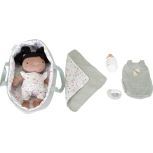Pop - Baby Evi - In draagmand - Met toebehoren