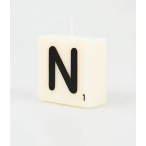 Cijfer- / letterkaarsje - Scrabble - N