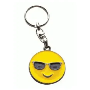 Emoji metalen sleutelhanger - sun glasses