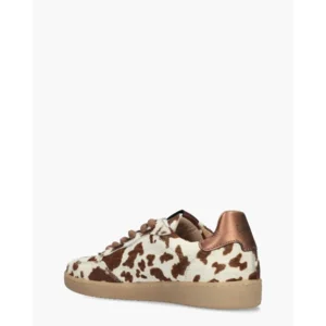 DWRS Label Poona Cow Hair Off-White/Cognac Damessneakers