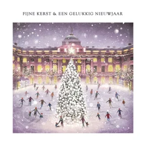 Kaart - Kerst - Tracks - Schaatsbaan met kerstboom - XPS155A