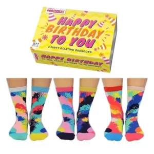 Odd Socks Damessokken Happy Birthday Multipack Mismatched 37-42 Cadeaudoos