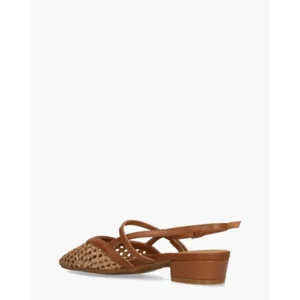 Di Lauro Dante Bruin/Beige Dames Slingbacks