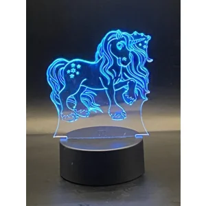 3D led lamp - unicorn