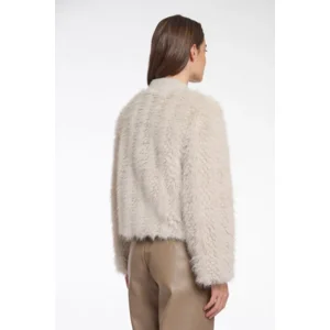 Rino & Pelle Cardigan: Chaimae, Birch color, Lang harig ( RINO.79 )