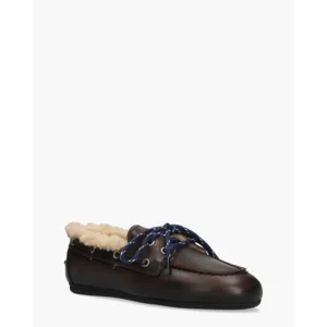 Posa Boat Loafer Brushed Fur Coffee