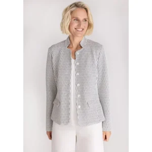 Frank Walder Blazer: Zwart / wit, met knopen ( WAL.100 )