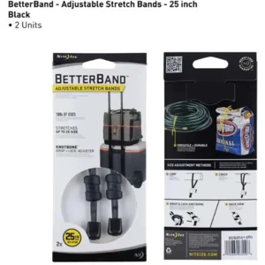 Nite Ize BetterBand 25" Zwart Verstelbare elastische band BDS25-01-2R3