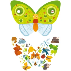 Puzzel - 2 in 1 - Vlinder - Hout - 20dlg. - 4+
