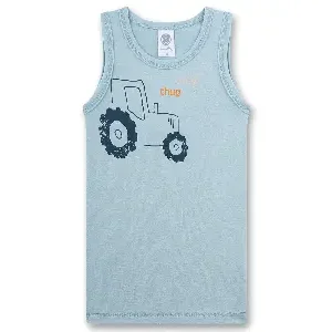 Sanetta Jongens Singlet: Tractor motief ( san.148 )