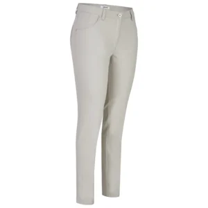 KJ Brand Dames broek: Betty, licht grijs, Elastiek en knoop ( BRA.246 )