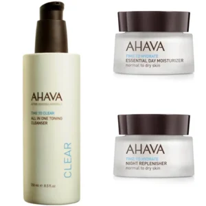 VOORDEELSET: AHAVA Dagcrème + Nachtcrème + Cleanser