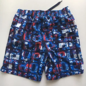 Schiesser outlet jongenszwemshort in blauw en rood