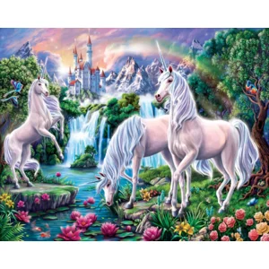 Poster behang Unicorn Paarden Paradise 305 x 244 cm