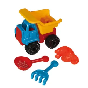 Strandset - Kiepwagen met zandaccessoires - Mini - 9x12x15cm - Per stuk willekeurig geleverd