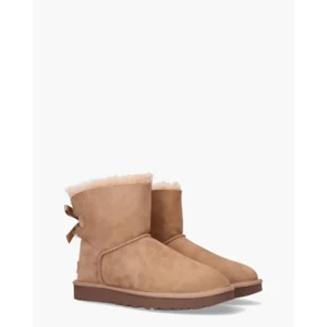 UGG Mini Bailey Bow II Rocky Oak Dames Enkelboots