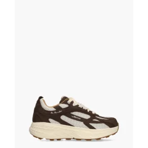 Mercer Amsterdam The Re-Run Max Nubuck Donkerbruin/Creme Damessneakers