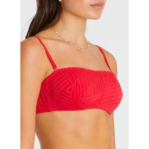 Heaven Lelie & Phoebe voorgevormde bandeau-bikini in rood