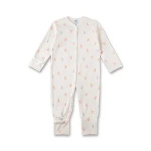 Sanetta meisjes pyjama: Kruippak, Vlindermotief, ingewerkte krabwantjes / voetjes ( SAN.99 )