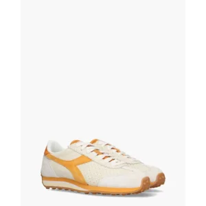 Diadora Sport Rally Punched Off-White/Oranje Damessneakers