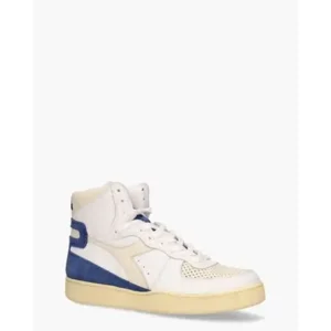 Diadora Heritage Mi Basket Punched Italia Wit/Blauw Herensneakers