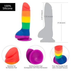 Addiction Justin Regenboog Dildo 20 cm