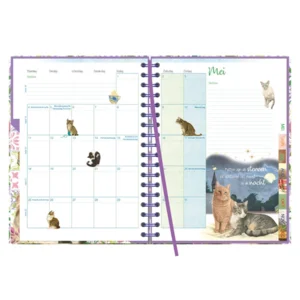 Bureau agenda - 2026 - Harde kaft - Franciens katten - Laura - 17,6x23,8cm