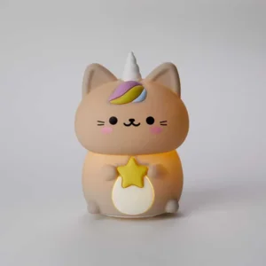 Balvi Nachtlamp Kat Poes Kawaii Grijs USB Kabel