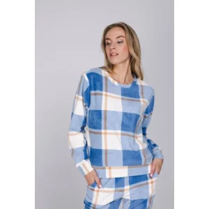 Pastunette Dames pyjama: Blauw, Fleece ( 100024 )