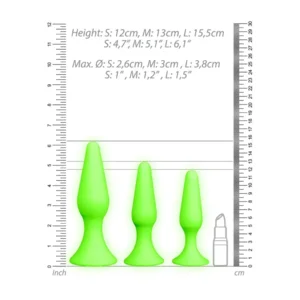 Ouch! Glow in the Dark Butt Plug Set