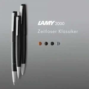 Lamy Vulpen 2000 zwart penpunt 14K Medium