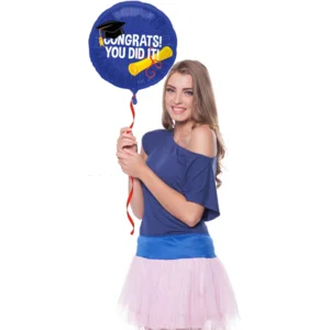 Folieballon - Geslaagd - Congratulations, you did it - 45cm - Zonder vulling