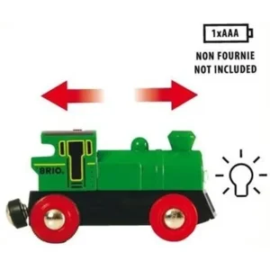 Trein - Locomotief - Op batterijen - Groen - Stop/start (33595)